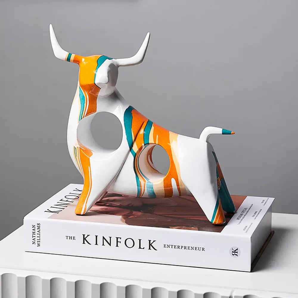 Modern Color Art Bull Figure