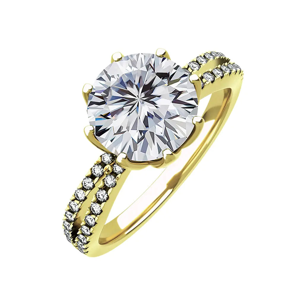 Classic Moissanite Ring 1.0ct 18 carat