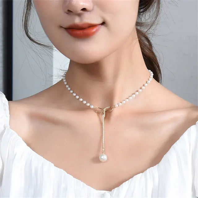 Choker Pearl Necklace (various designs)