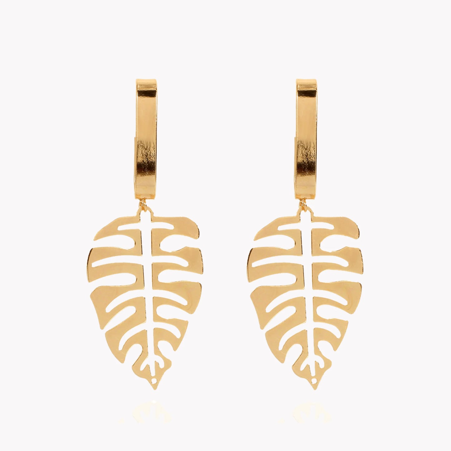 Gold Leaf Dangle Earrings