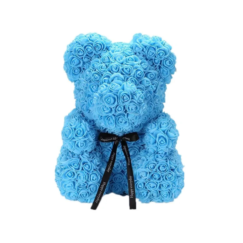 Flower Rose Teddy Bear 40cm with Box (various colors)