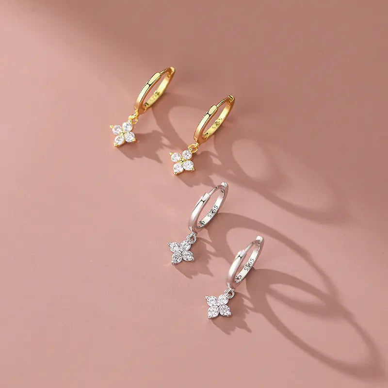 925er Silber Floral Sweet Earrings