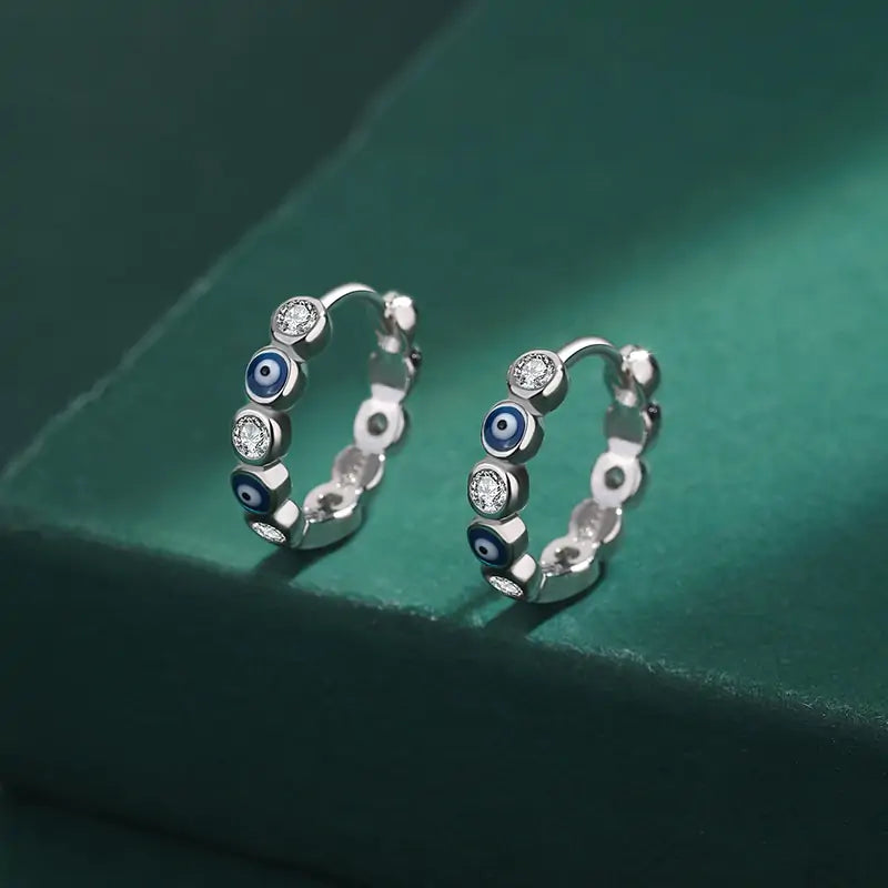 925er Silber Sapphire Diamond Earrings