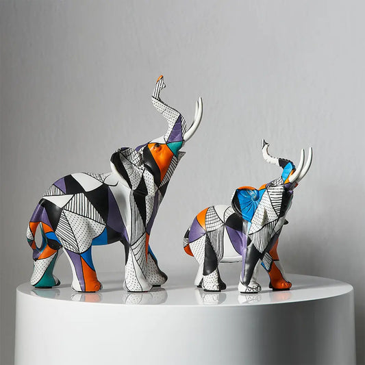 Color Art Elephant Sculptures &amp; Figurines Modern Decoration