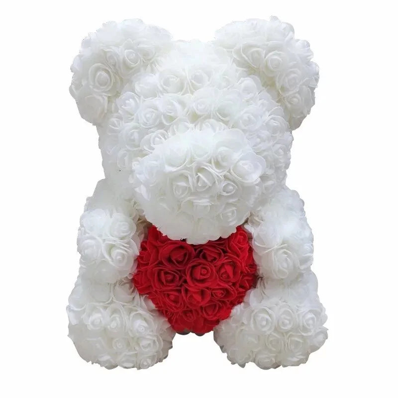 Flower Rose Teddy Bear 40cm with Box (various colors)