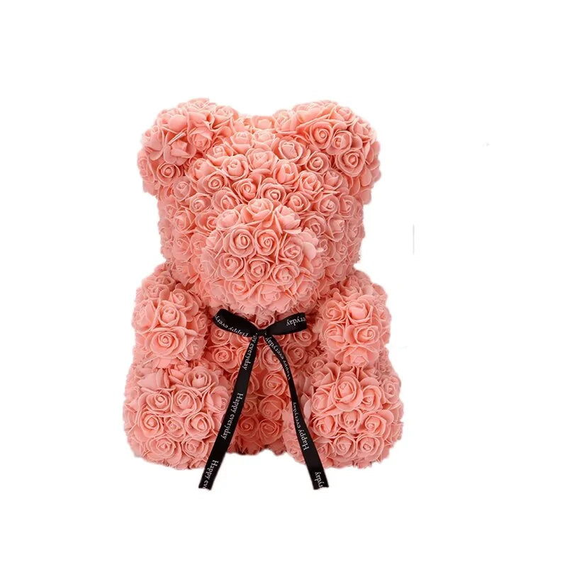 Flower Rose Teddy Bear 40cm with Box (various colors)