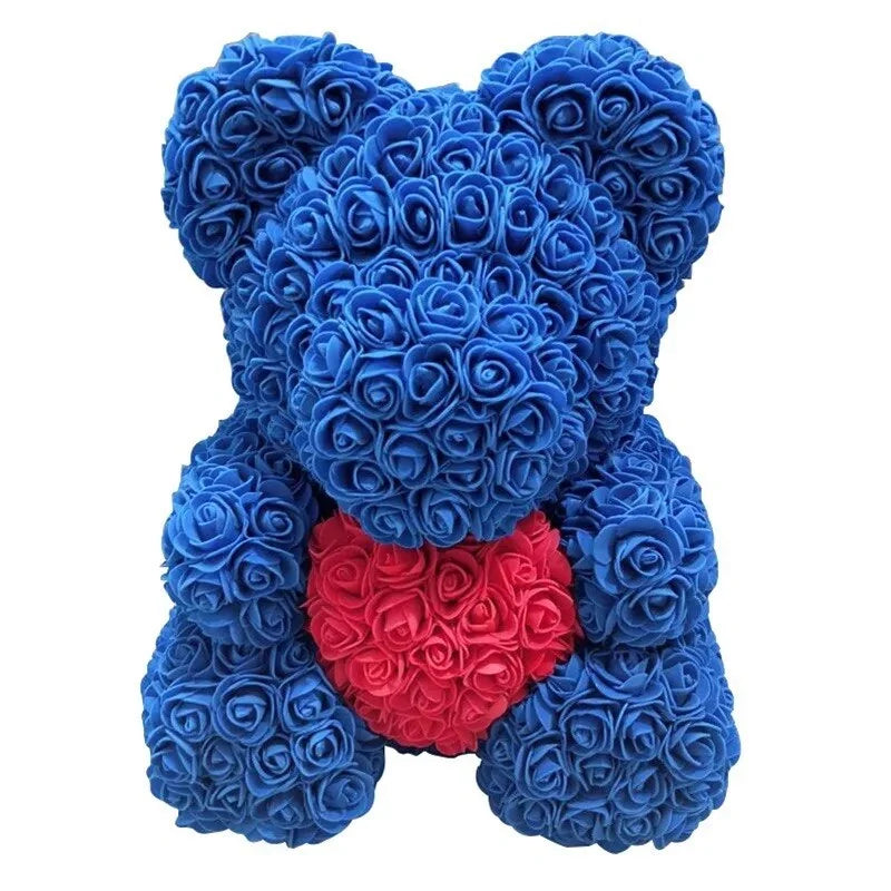 Flower Rose Teddy Bear 40cm with Box (various colors)