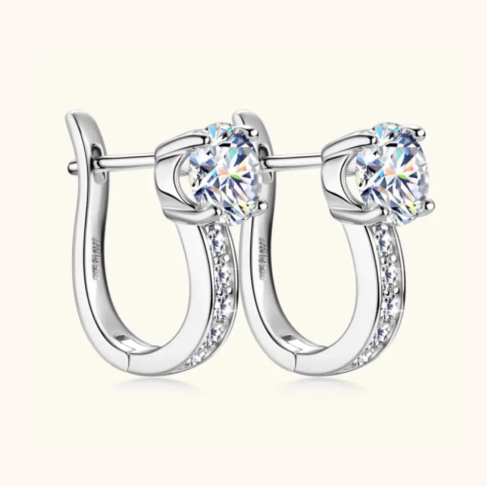 925er Silber 2 CT Moissanite Earrings