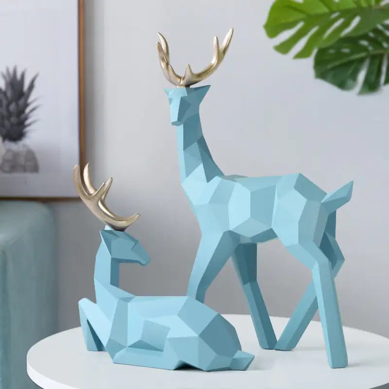 Modern Deer Statue Set