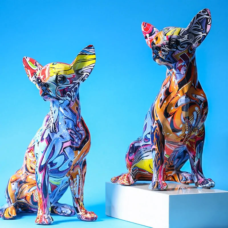 Creative Color Dog Statue