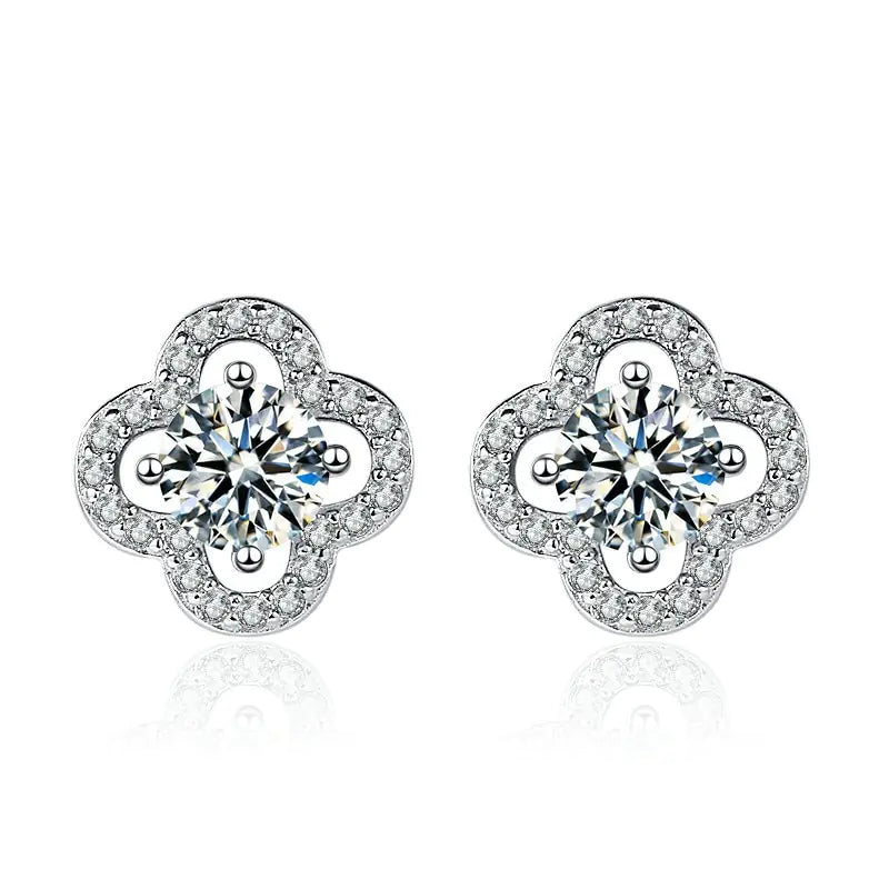 925er Silber Moissanite Stud Earrings