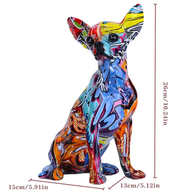 Creative Color Dog Statue