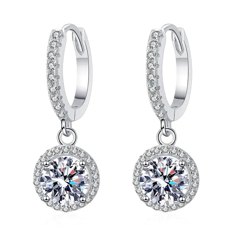 925er Silber Moissanite Earrings