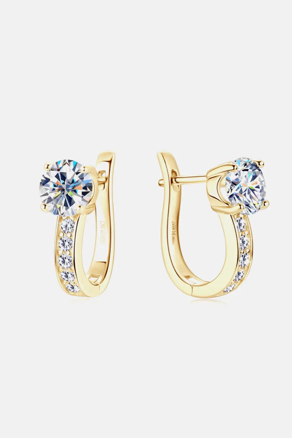 925er Silber 2 CT Moissanite Earrings