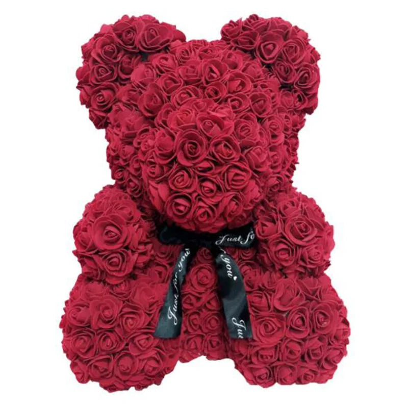 Flower Rose Teddy Bear 40cm with Box (various colors)