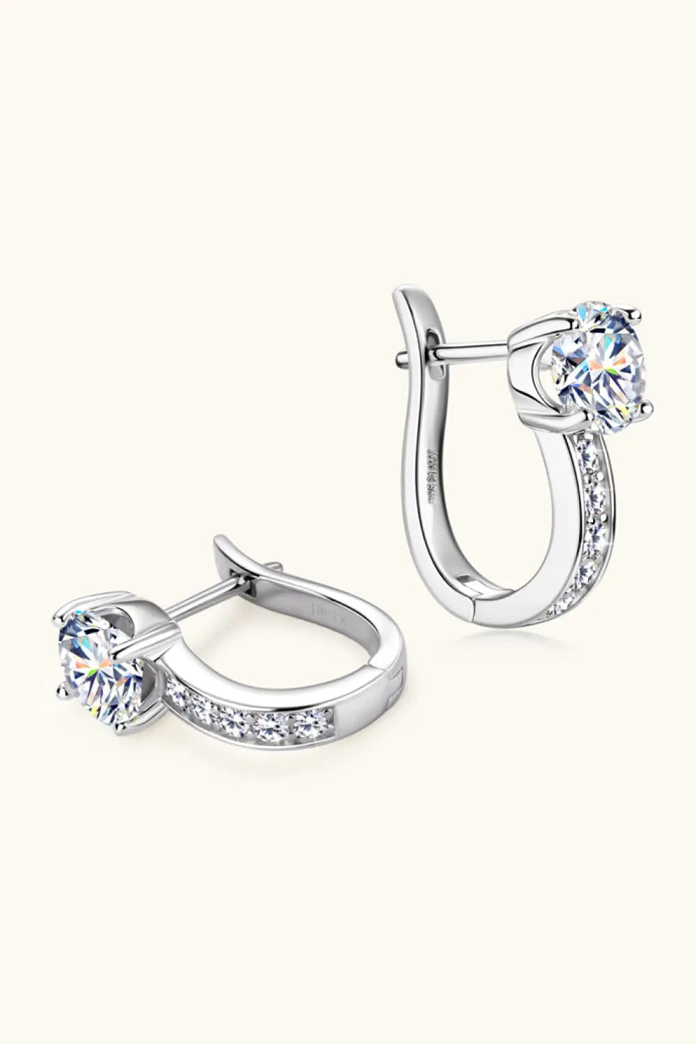 925er Silber 2 CT Moissanite Earrings