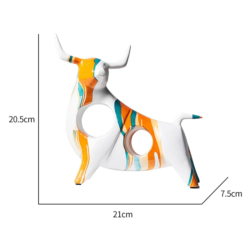 Modern Color Art Bull Figure