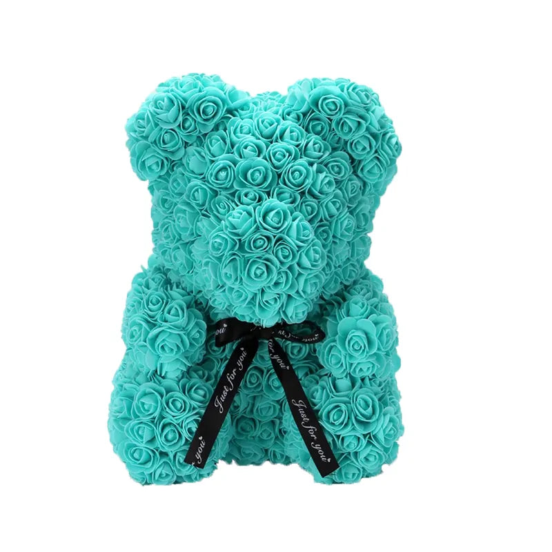 Flower Rose Teddy Bear 40cm with Box (various colors)