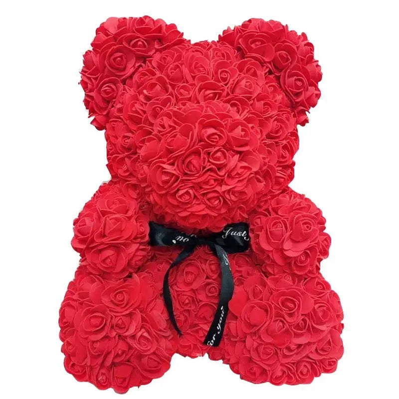 Flower Rose Teddy Bear 40cm with Box (various colors)