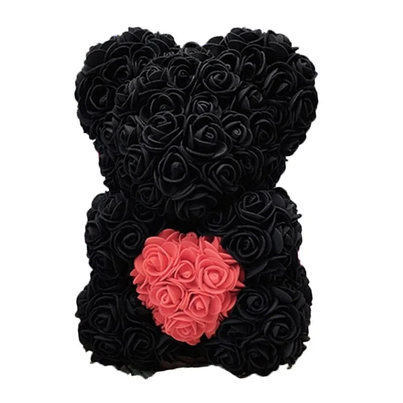 Flower Rose Teddy Bear 40cm with Box (various colors)