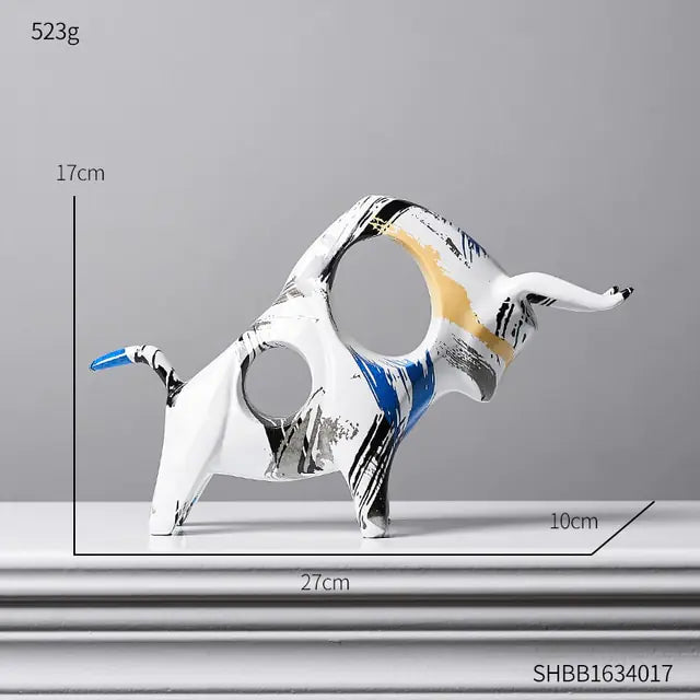 Modern Color Art Bull Figure