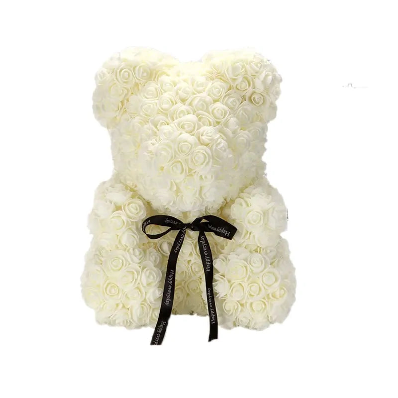 Flower Rose Teddy Bear 40cm with Box (various colors)