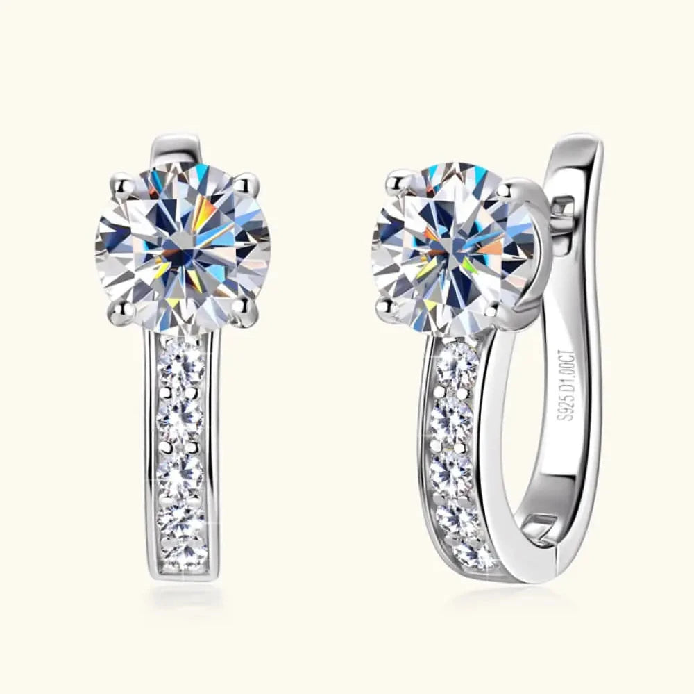 925er Silber 2 CT Moissanite Earrings