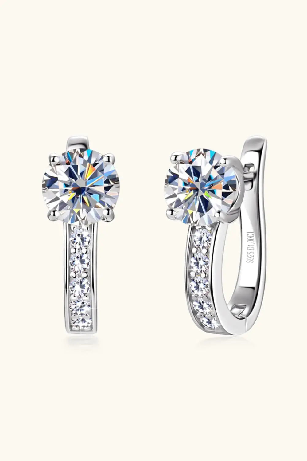 925er Silber 2 CT Moissanite Earrings