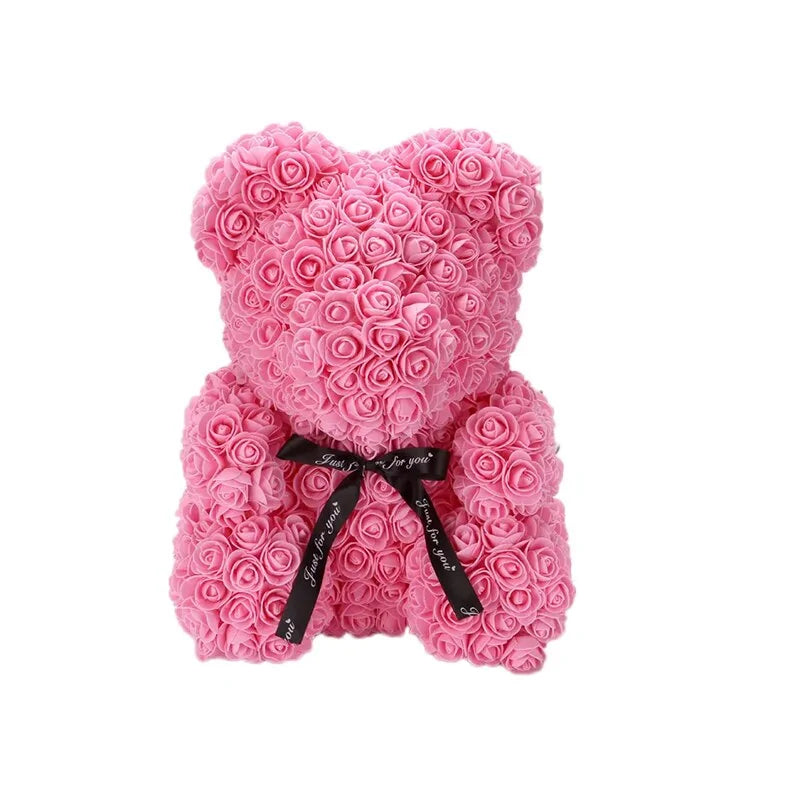 Flower Rose Teddy Bear 40cm with Box (various colors)