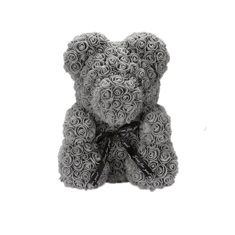 Flower Rose Teddy Bear 40cm with Box (various colors)