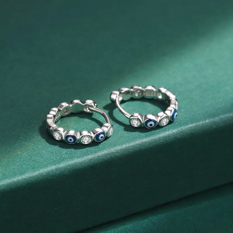 925er Silber Sapphire Diamond Earrings