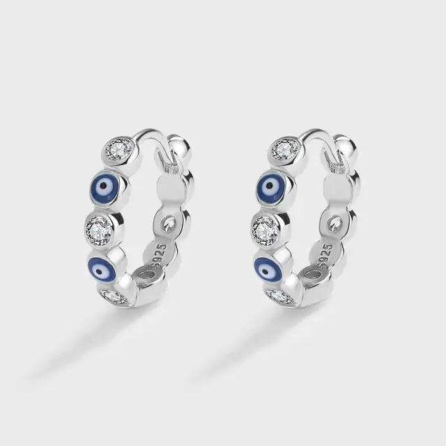 925er Silber Sapphire Diamond Earrings