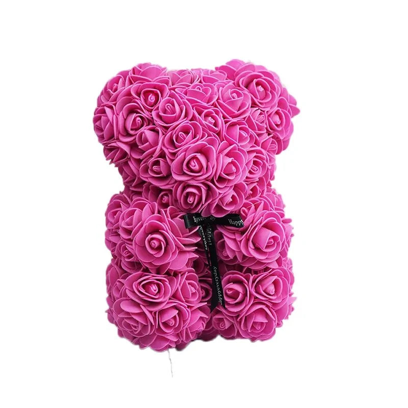 Flower Rose Teddy Bear 40cm with Box (various colors)