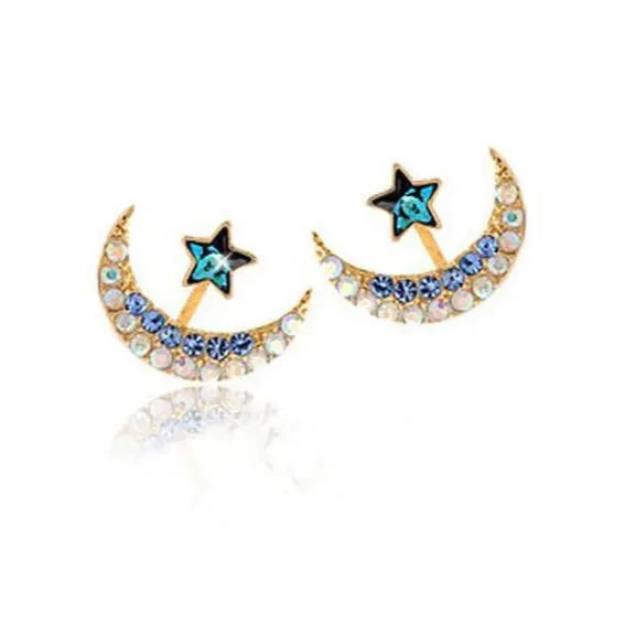 Moon Star Stud Earrings