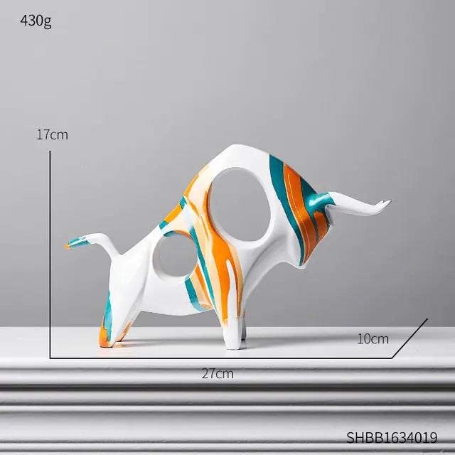 Modern Color Art Bull Figure