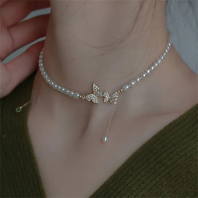 Choker Pearl Necklace (various designs)